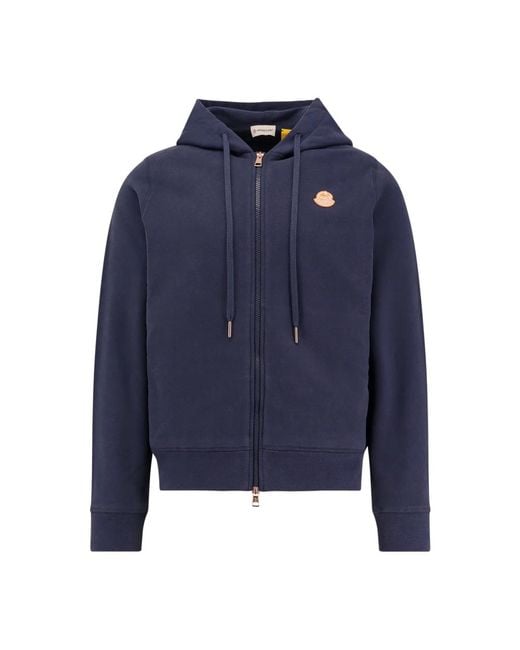 Moncler Blue Zip-Throughs for men