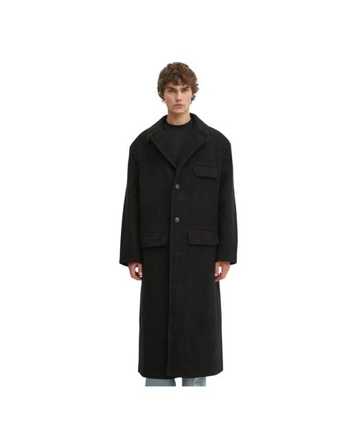Bluemarble Single-Breasted Coat in het Black voor heren