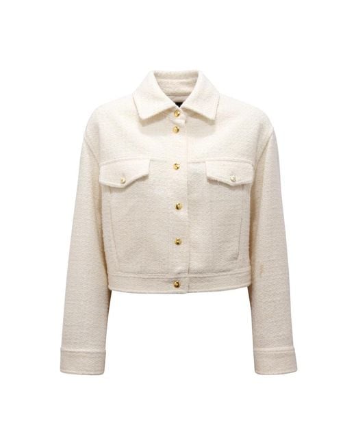 Pinko White Tweed Jackets