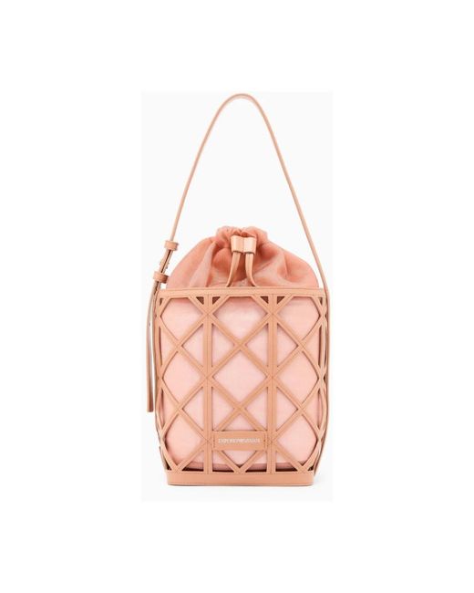 Emporio Armani Pink Bucket Bags