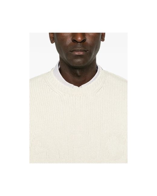 A.P.C. White Round-Neck Knitwear for men