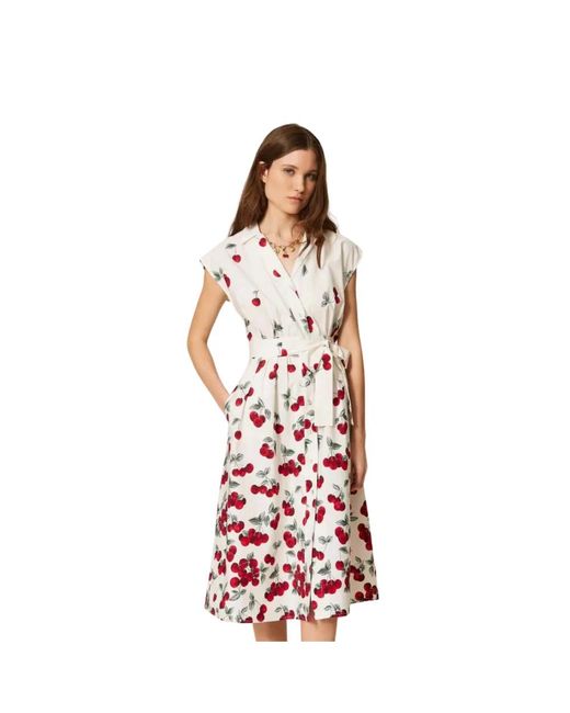 Twinset Red Shirt Dresses