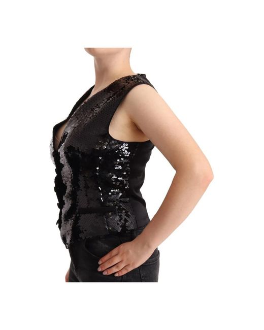 Dolce & Gabbana Black Waistcoats