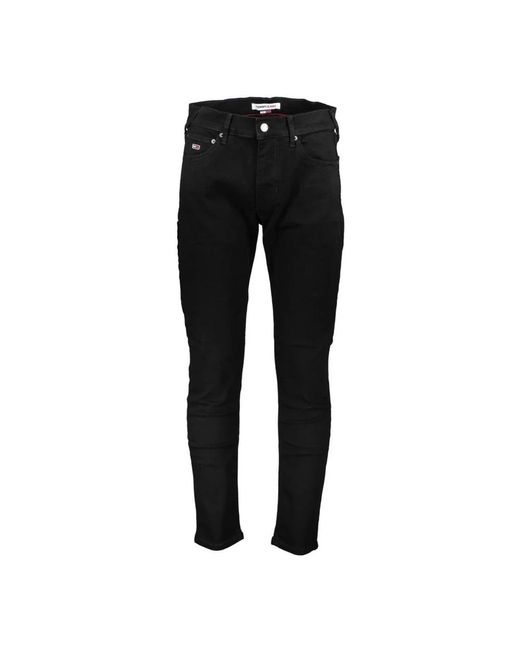 Slim-fit jeans di Tommy Hilfiger in Black da Uomo