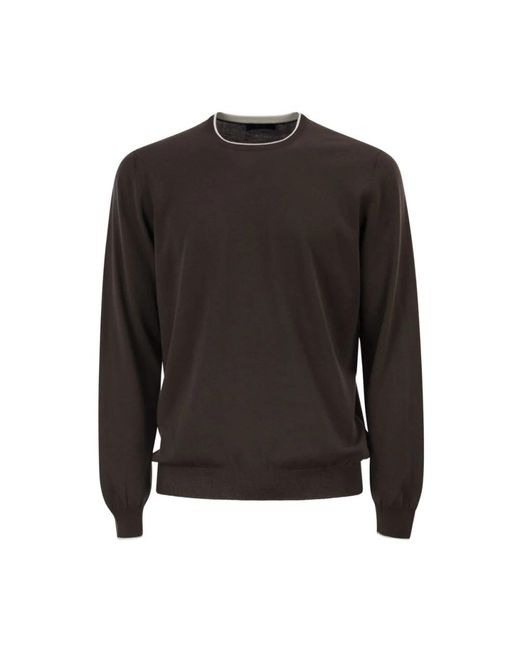 Fay Black Round-Neck Knitwear for men
