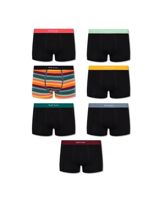 Paul Smith Ondergoed ,Veelkleurig ,Katoen Boxers Zevendelige Set in het Black voor heren