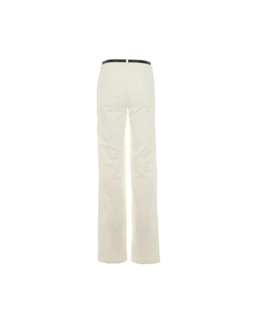 Elisabetta Franchi Natural Straight Trousers
