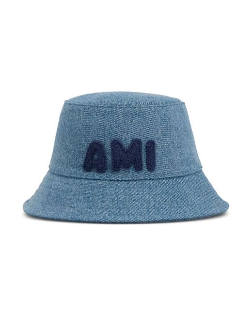 Cappellino a secchiello con patch di AMI in Blue da Uomo