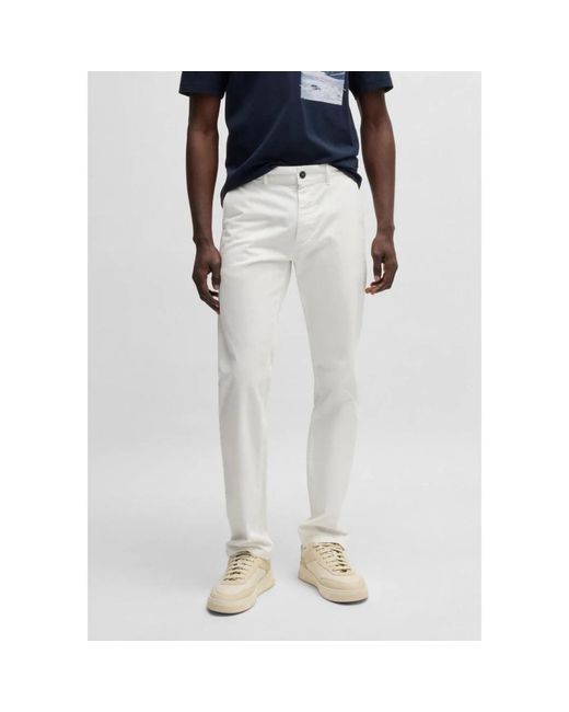 HUGO Gray Slim-Fit Trousers for men
