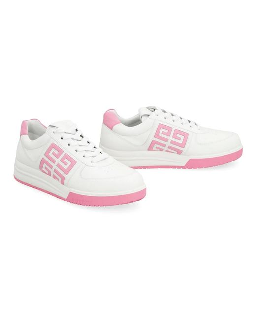 Givenchy Schoenen ,Wit ,Leer G4 Low-Top Sneakers in het Pink