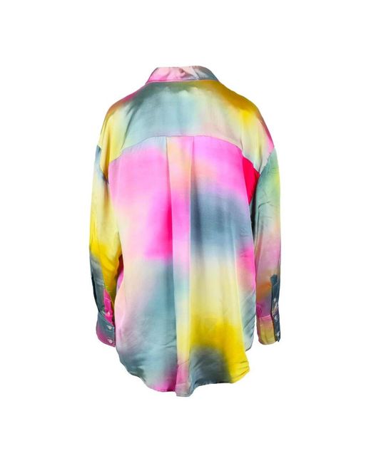 Camicia in cupro e viscosa di MSGM in Pink