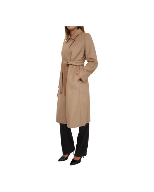 Max Mara Natural Belted Coats
