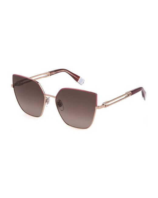 Occhiali da sole in metallo di Furla in Brown