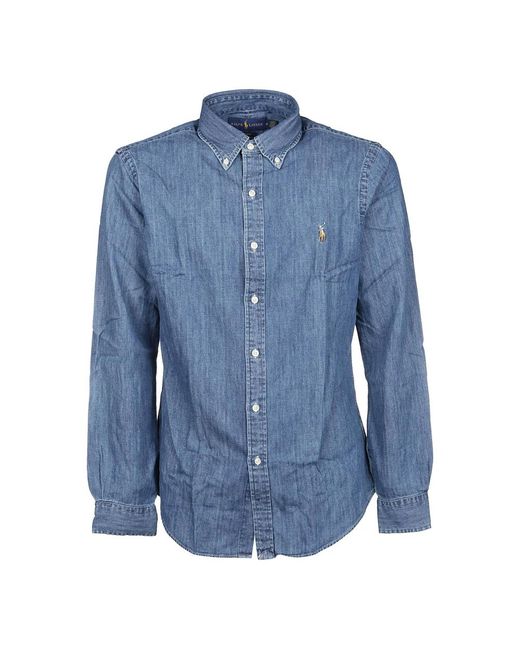 Polo Ralph Lauren Blue Denim Shirts for men