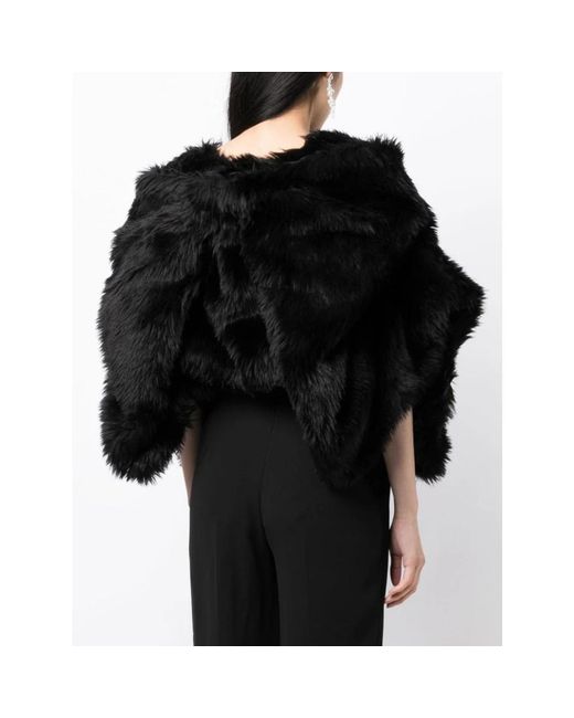 Comme des Garçons Black Faux Fur & Shearling Jackets