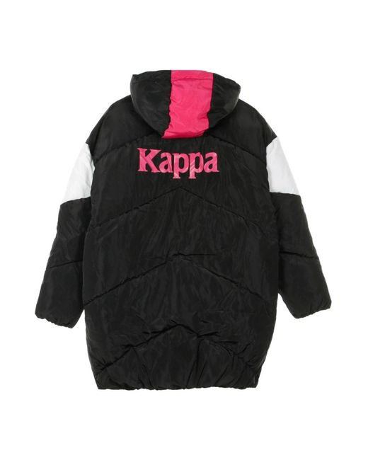 Kappa Jassen ,Zwart ,Stijlvolle Lange Donsjas Voor in het Black