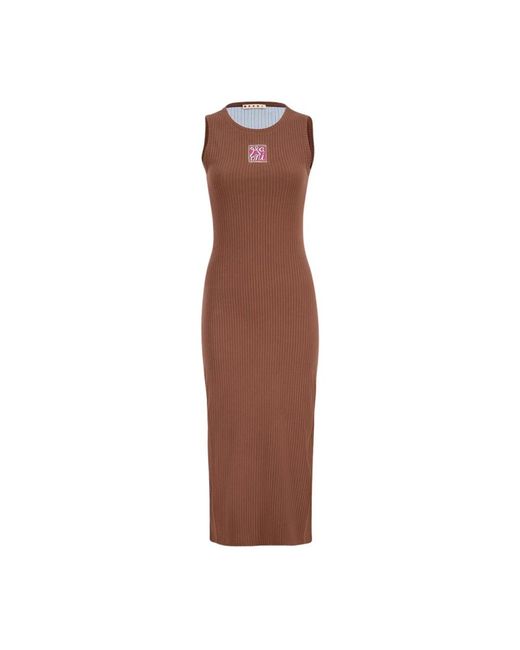 Marni Brown Knitted Dresses
