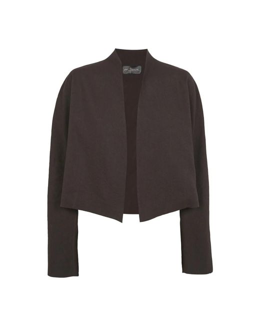 Cortana Rodeo, Asymmetrische Chocolade Jas in het Black