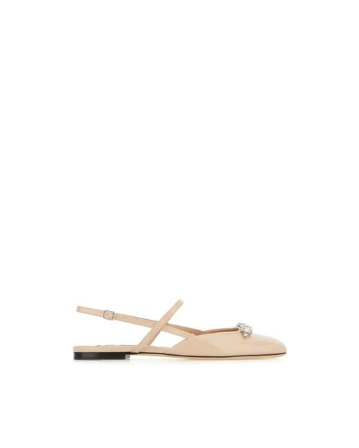 Jimmy Choo Natural Ballerina Shoes