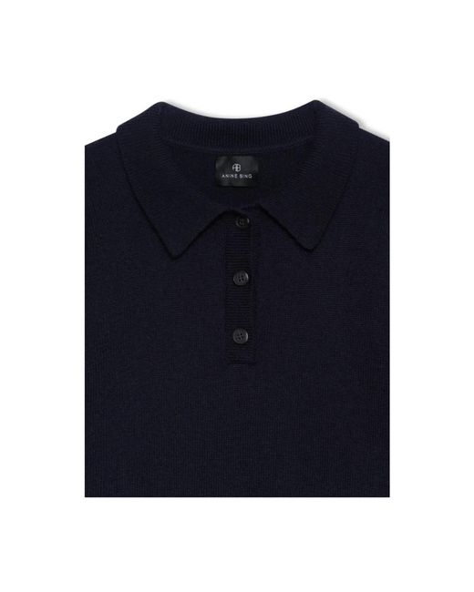 Anine Bing Blue Polo Shirts