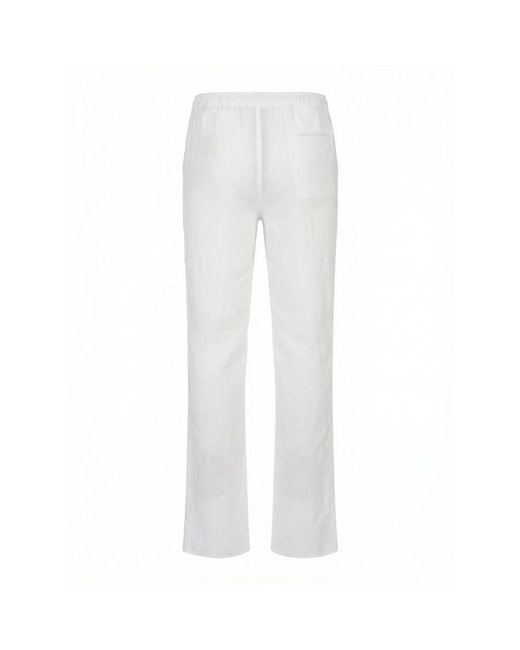 Kiton White Wide Trousers for men