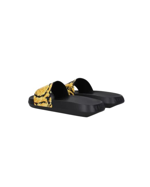 Sliders Versace pour homme en coloris Yellow