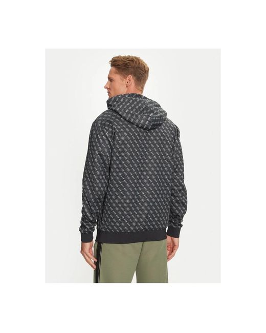 Guess Schwarzer Kapuzenpullover in Gray für Herren
