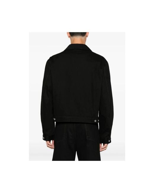 Lemaire Black Leather Jackets for men
