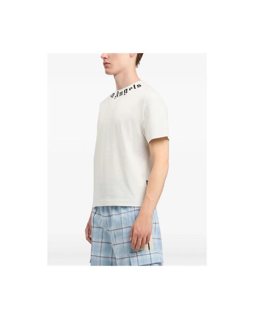 Palm Angels White T-Shirts for men