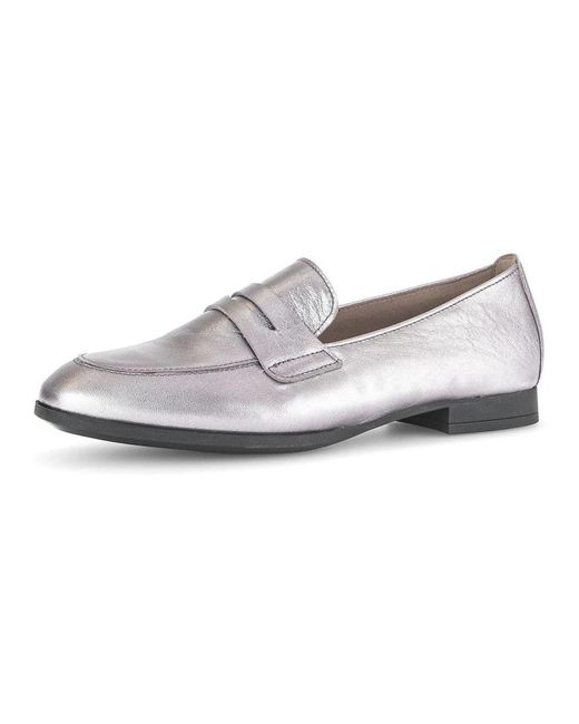 Gabor White Slip-On Loafer