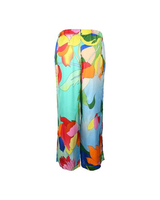 Semicouture Green Wide Trousers