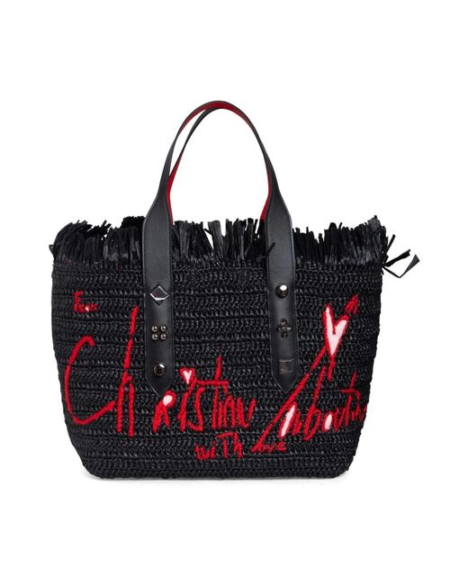 Christian Louboutin Black Stilvolle lederhandtasche für frauen