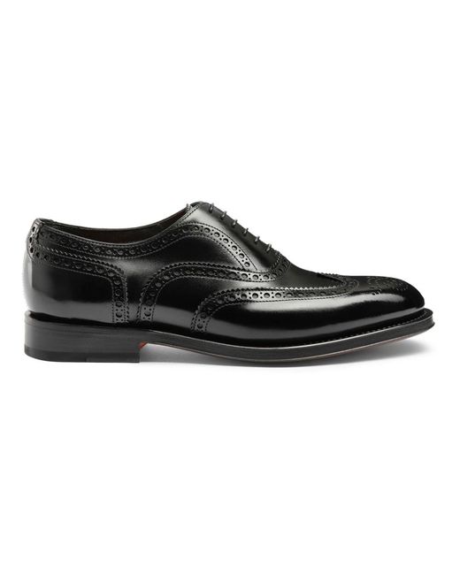 Santoni Black Dress Shoes for men