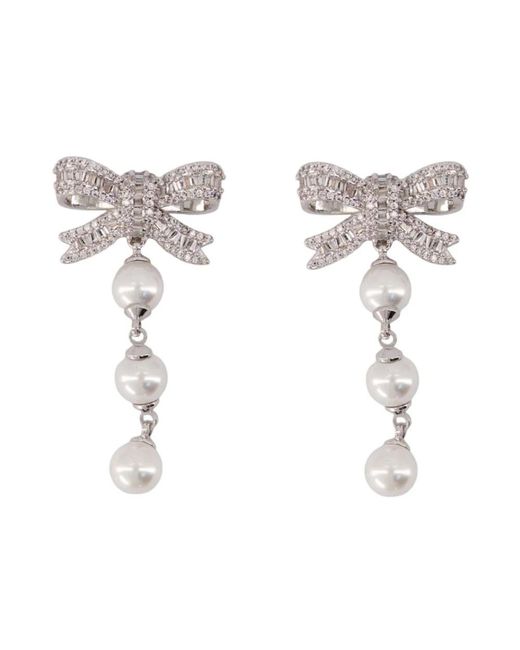 Self-Portrait White Earrings