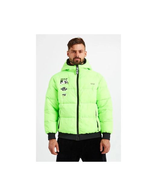 Ice Play Green Winter Jackets for men