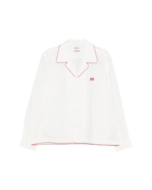 Bode White Casual Shirts for men