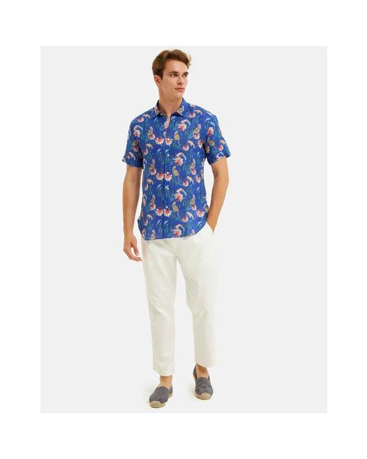 Short Sleeve Shirts di Peninsula in Blue da Uomo