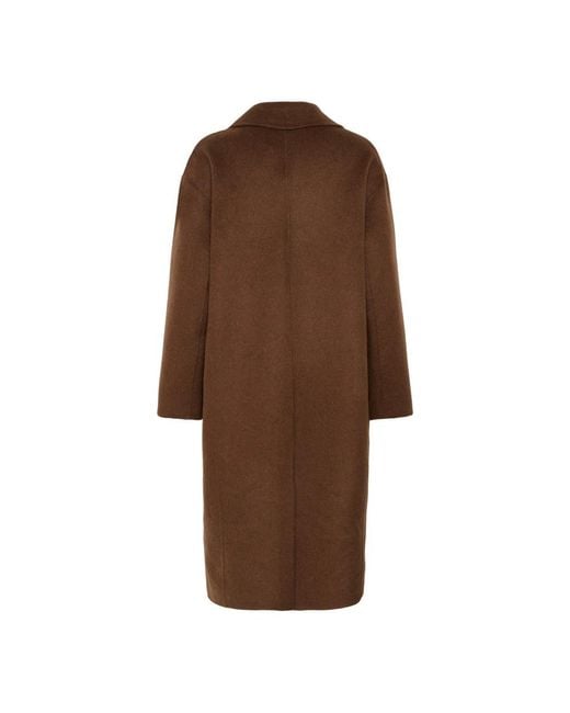 Single-Breasted Coats Part Two de color Brown