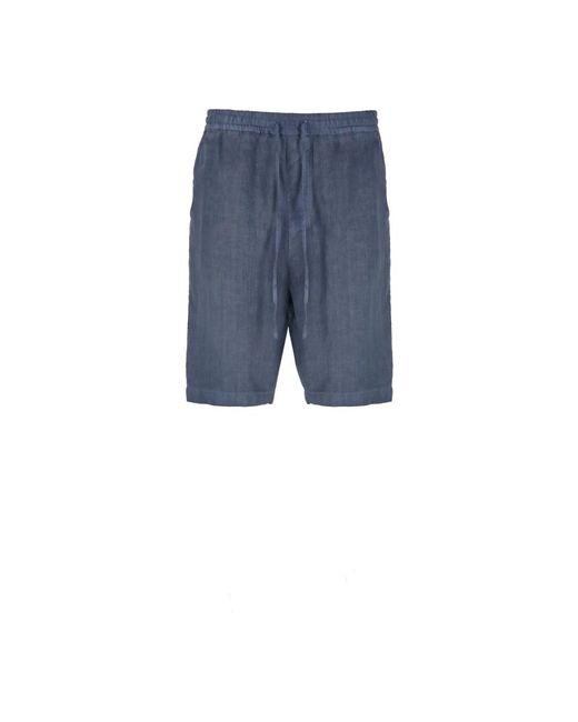 Casual shorts di 120% Lino in Blue da Uomo