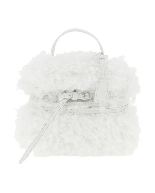 Moschino White Bucket Bags