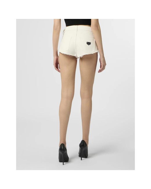 Philipp Plein White Hot Pants Basic