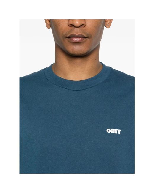 Obey Blue T-Shirts for men