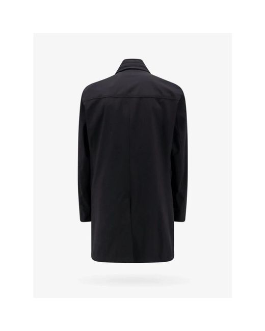 Moorer Jassen ,Blauw ,Blauwe Waterafstotende Jas Met Verborgen Capuchon in het Black voor heren