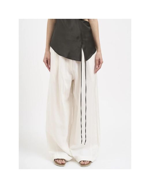 Andrea Ya'aqov Natural Wide Trousers
