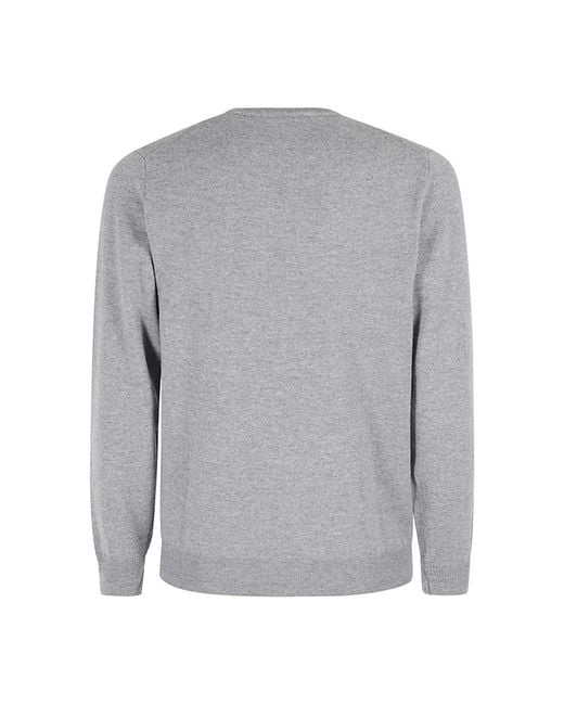 FILIPPO DE LAURENTIIS Gray Round-Neck Knitwear for men