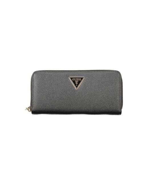 Guess Gray Black Polyethylene Wallet