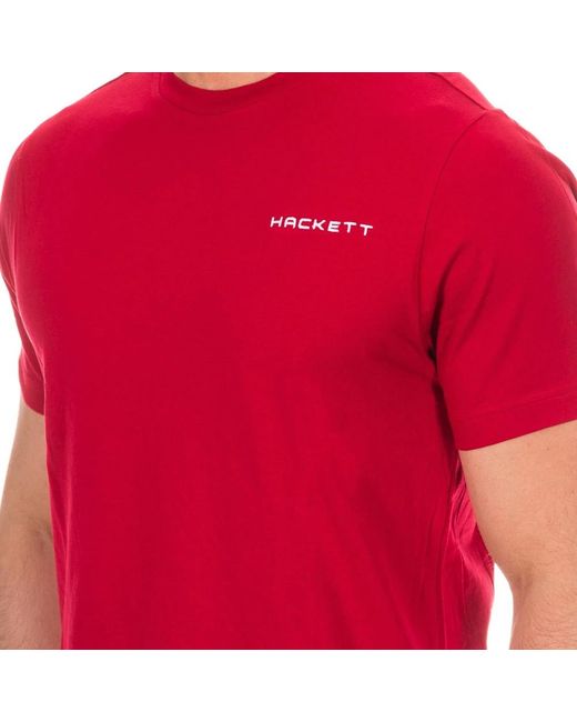 Hackett Tops ,Rood ,Katoen T-Shirts in het Red voor heren