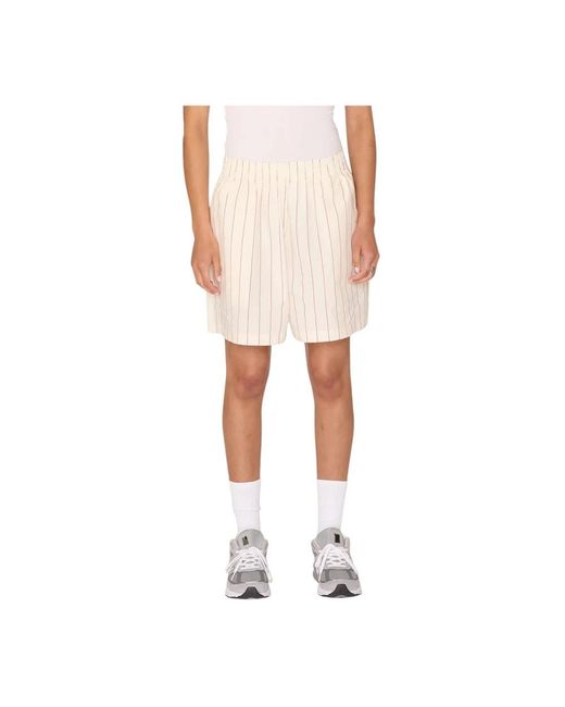 Obey Primavera Stripe Short in het White voor heren