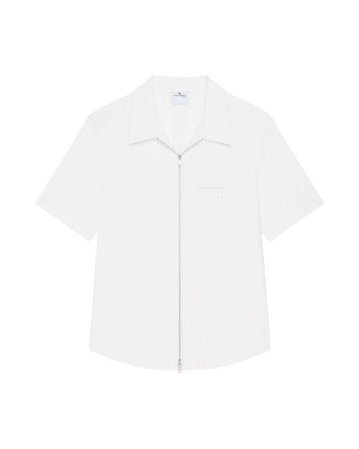 Courreges Weiße Baumwollhemd Klassischer Stil in White für Herren