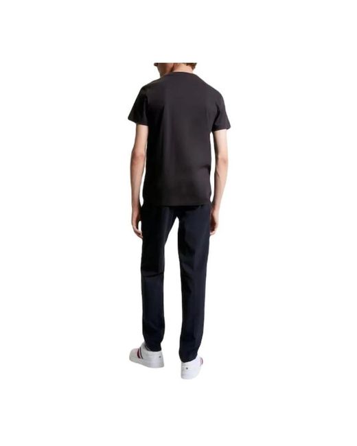 T-Shirt Mw0mw33202 Bds Tommy Hilfiger pour homme en coloris Black